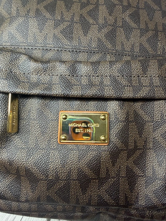 PRE LOVED Michael Kors Signature Brown Canvas Backpack main image 7